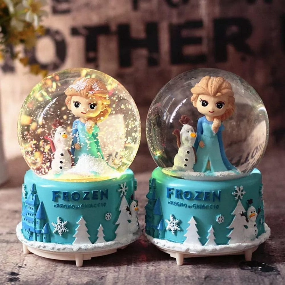 Elsa Themed Lighted Musical Large Snow Globe
