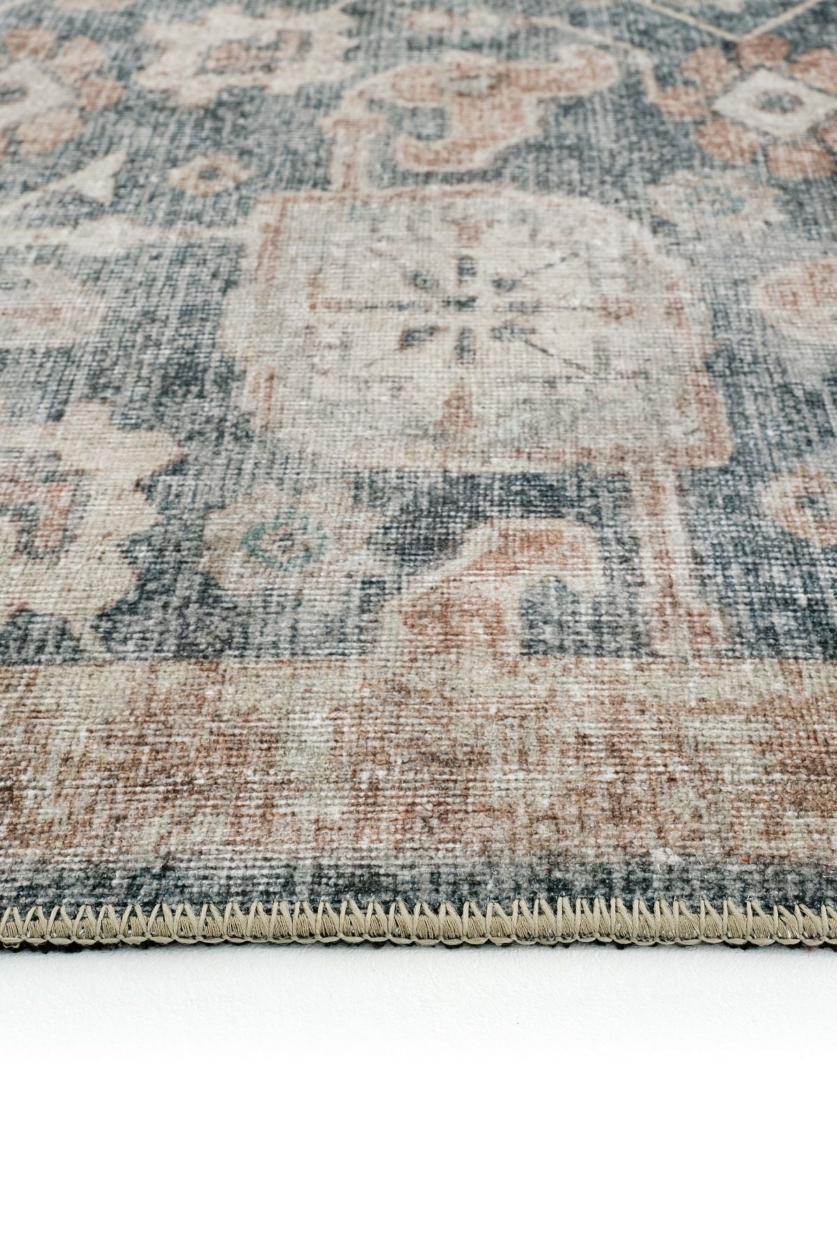 Colorful Antique Vintage Carpet Ethnic Patterned Authentic Woven Chenille Carpet Washable Living Room Carpet
