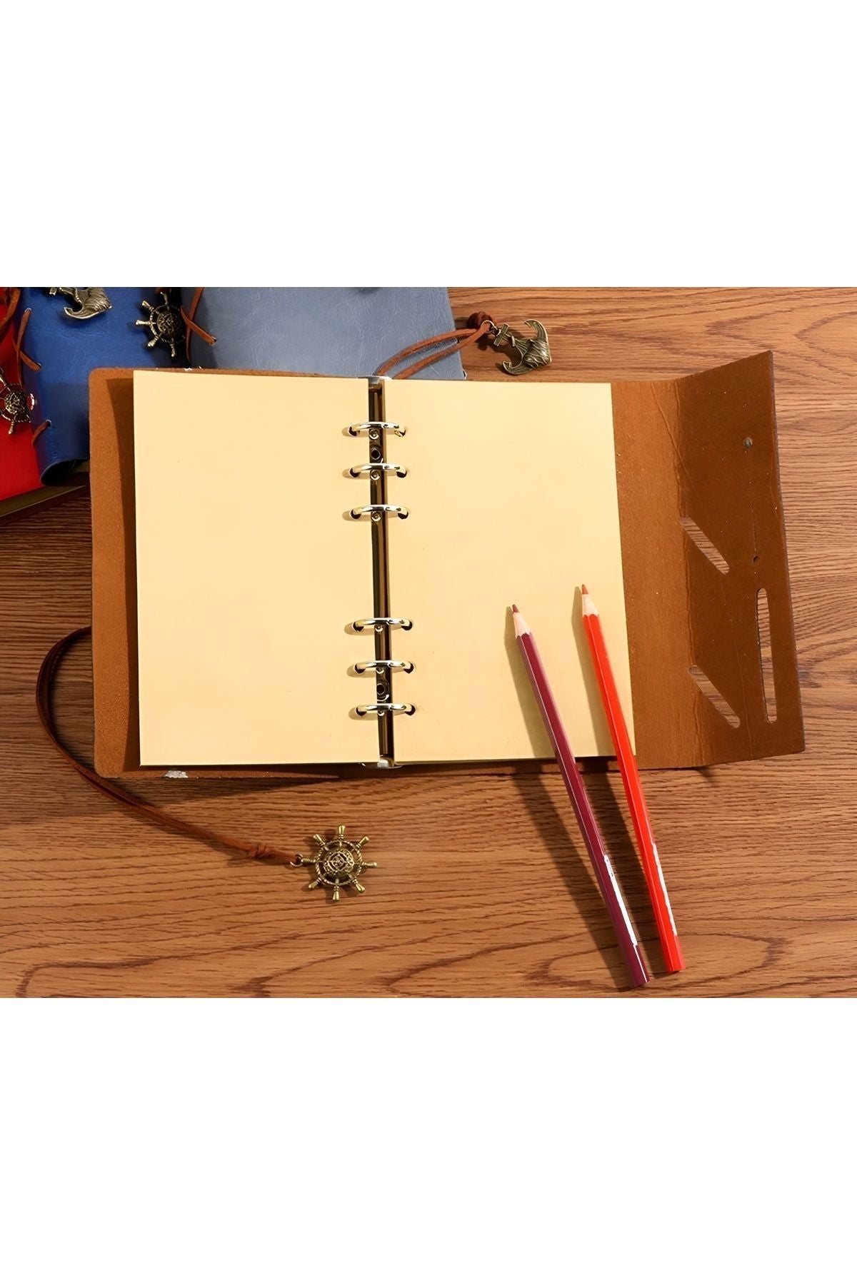 Vintage Sailor Themed Daily Memory Souvenir Travel Agenda Notebook with Leather Cover Antique Retro Gift