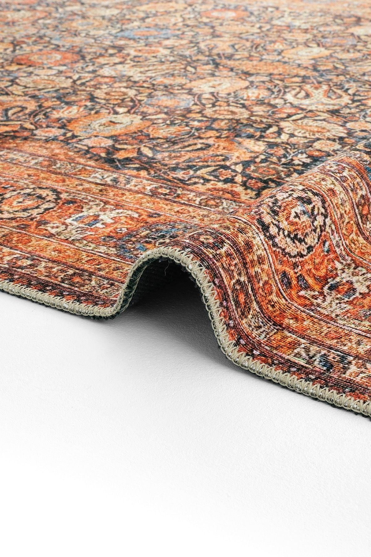 Navy Blue Antique Vintage Carpet Runner Digital Printing Carpet Machine Washable Living Room Carpet (Copy)