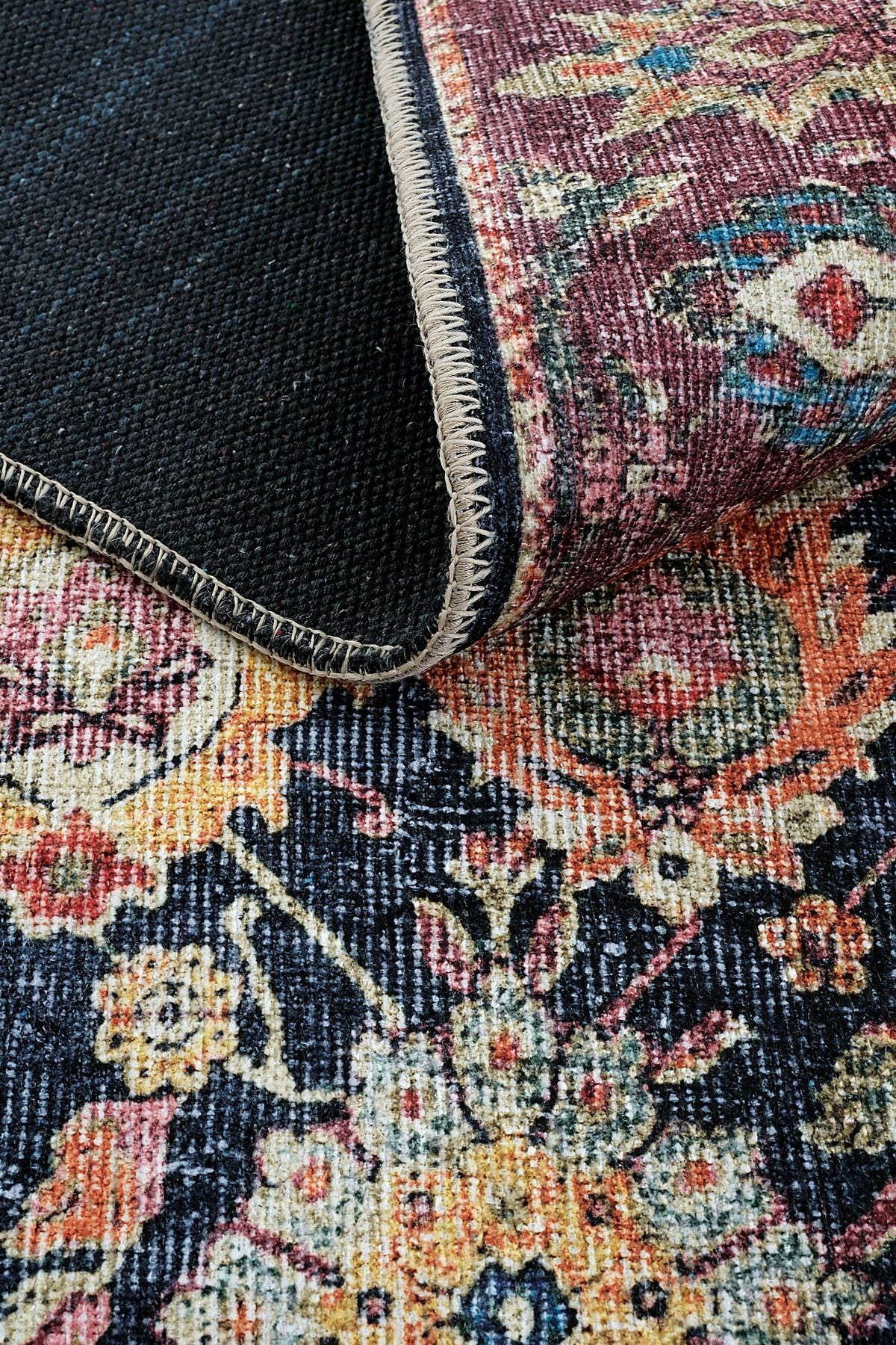 Colorful Antique Carpet Vintage Carpet Runner Digital Printing Carpet Floral Authentic Carpet Living Room Carpet