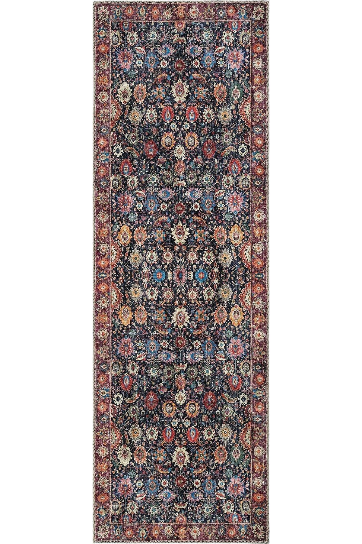 Colorful Antique Carpet Vintage Carpet Runner Digital Printing Carpet Floral Authentic Carpet Living Room Carpet