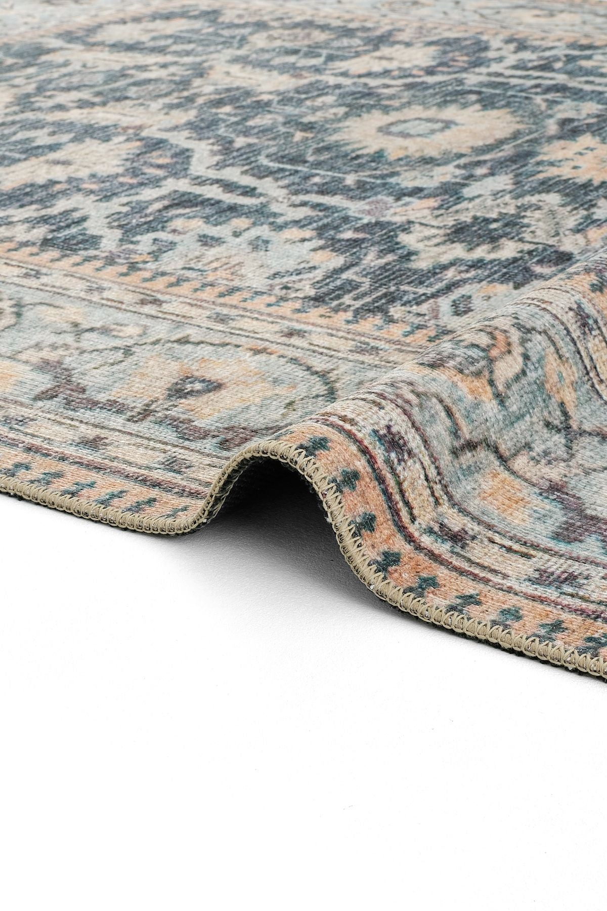 Colorful Antique Vintage Carpet Ethnic Patterned Authentic Woven Chenille Carpet Washable Living Room Carpet