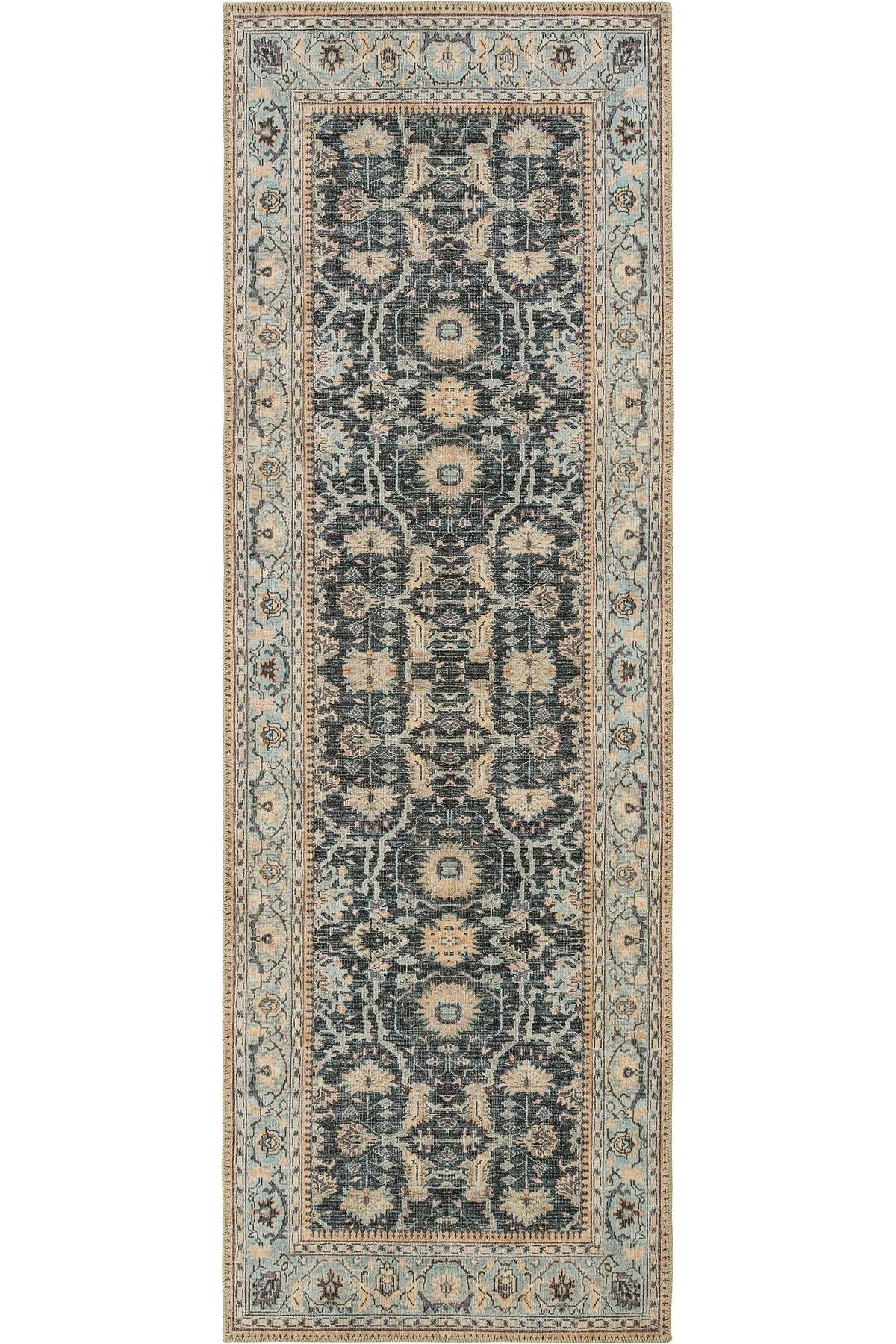 Colorful Antique Vintage Carpet Ethnic Patterned Authentic Woven Chenille Carpet Washable Living Room Carpet
