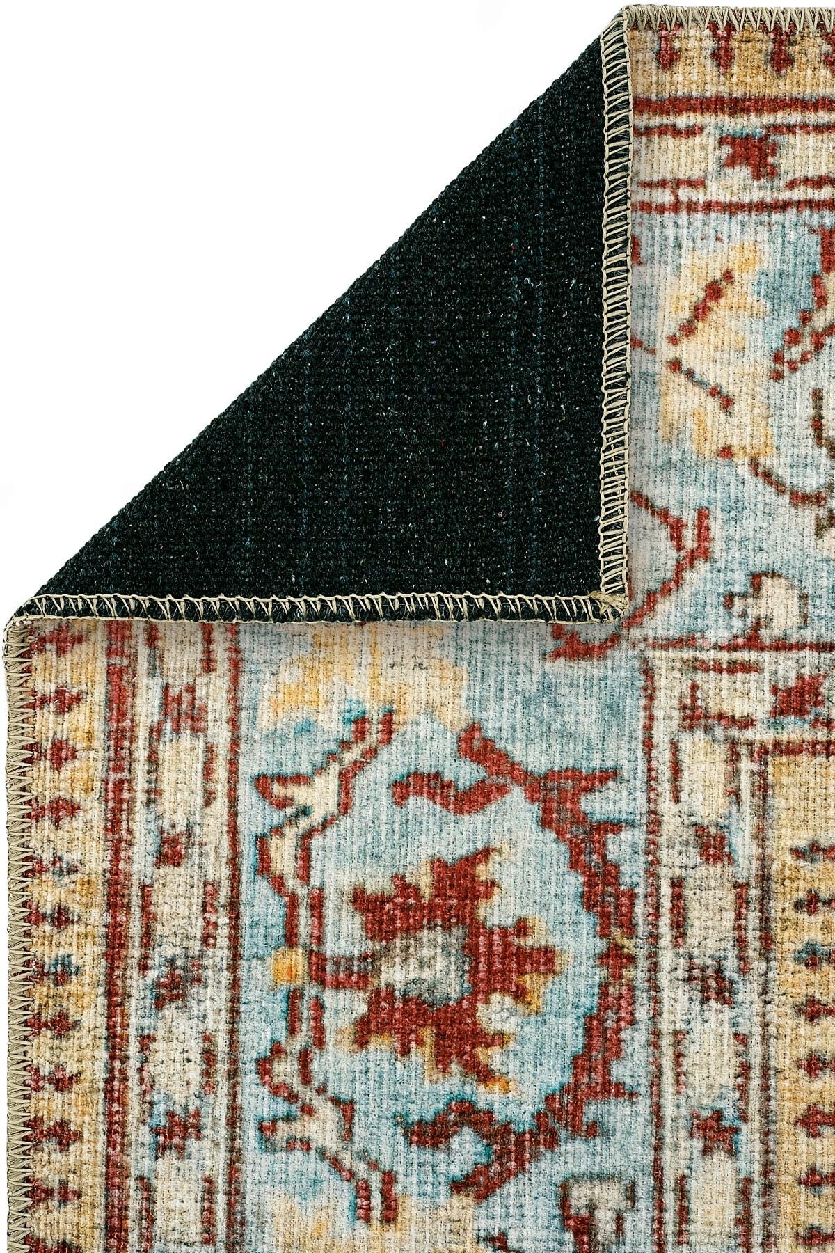 Red Antique Vintage Carpet Ethnic Pattern Authentic Woven Chenille Carpet Washable Living Room Rug