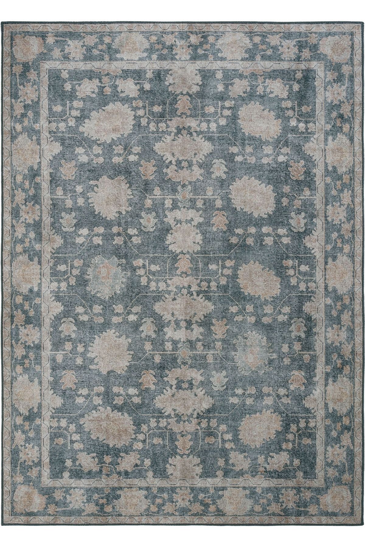 Green Antique Vintage Carpet Ethnic Patterned Authentic Woven Chenille Carpet Washable Living Room Carpet