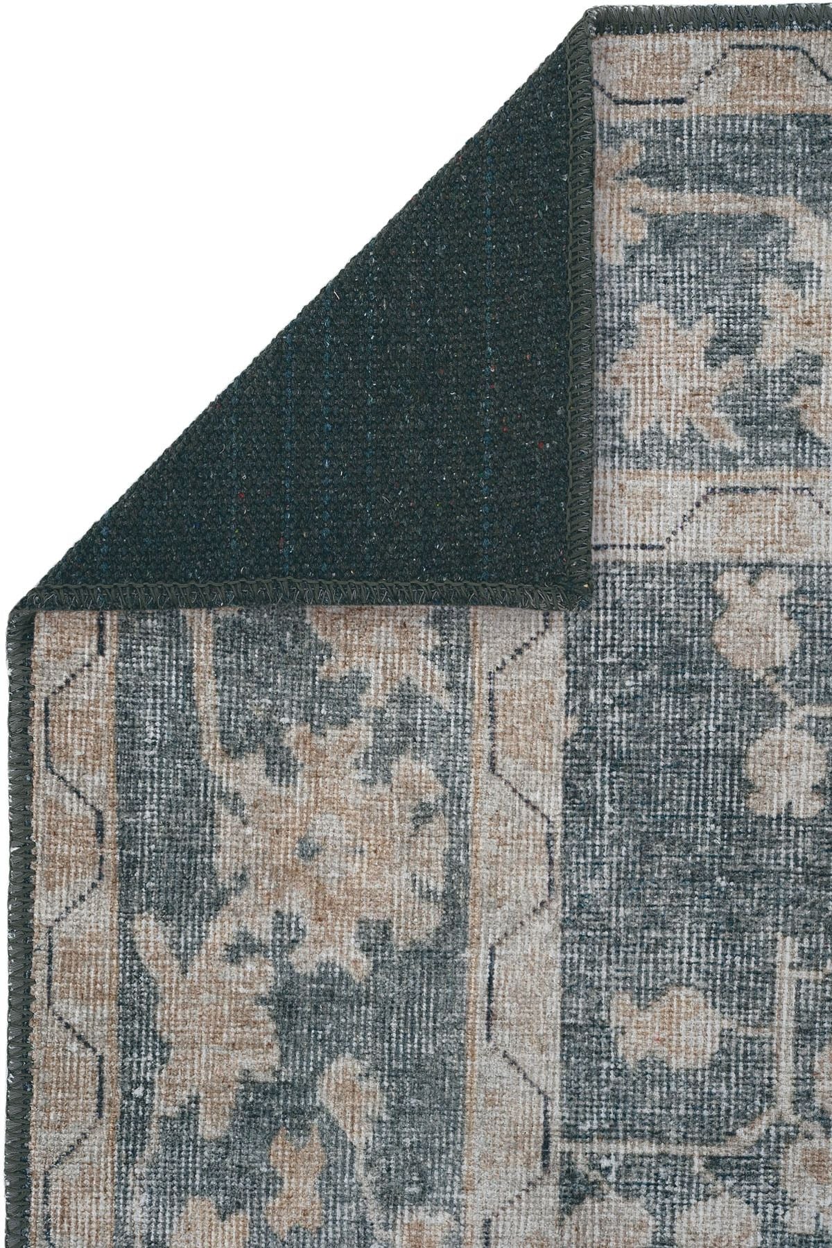 Green Antique Vintage Carpet Ethnic Patterned Authentic Woven Chenille Carpet Washable Living Room Carpet