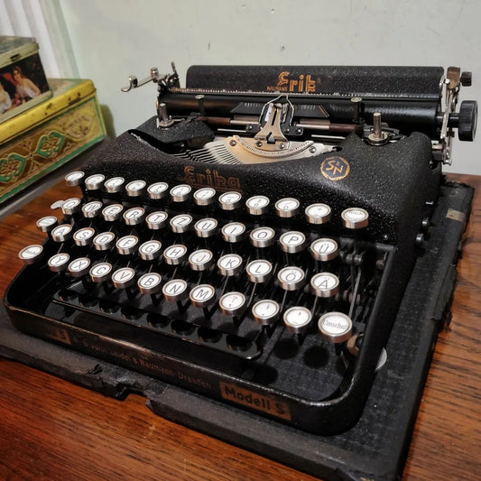 1930's Germany  Erika brand S model portable typewriter