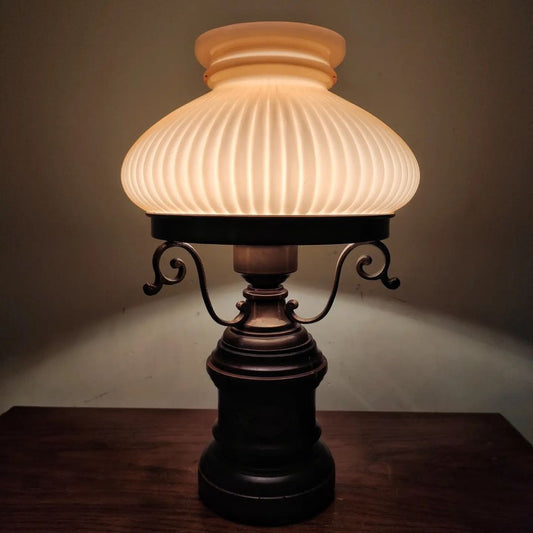 1960/70's France  Country style lampshade in the form of kerosene lamp