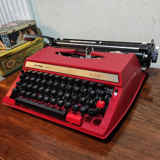 1970's Germany  Privileg brand 310TR De Luxe model portable typewriter
