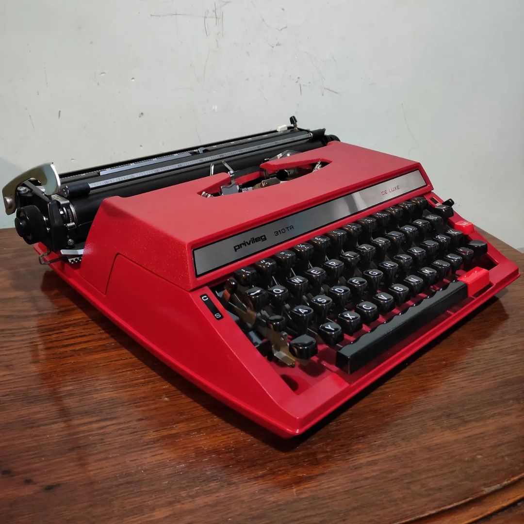 1970's Germany Privileg brand 310TR De Luxe model portable typewriter