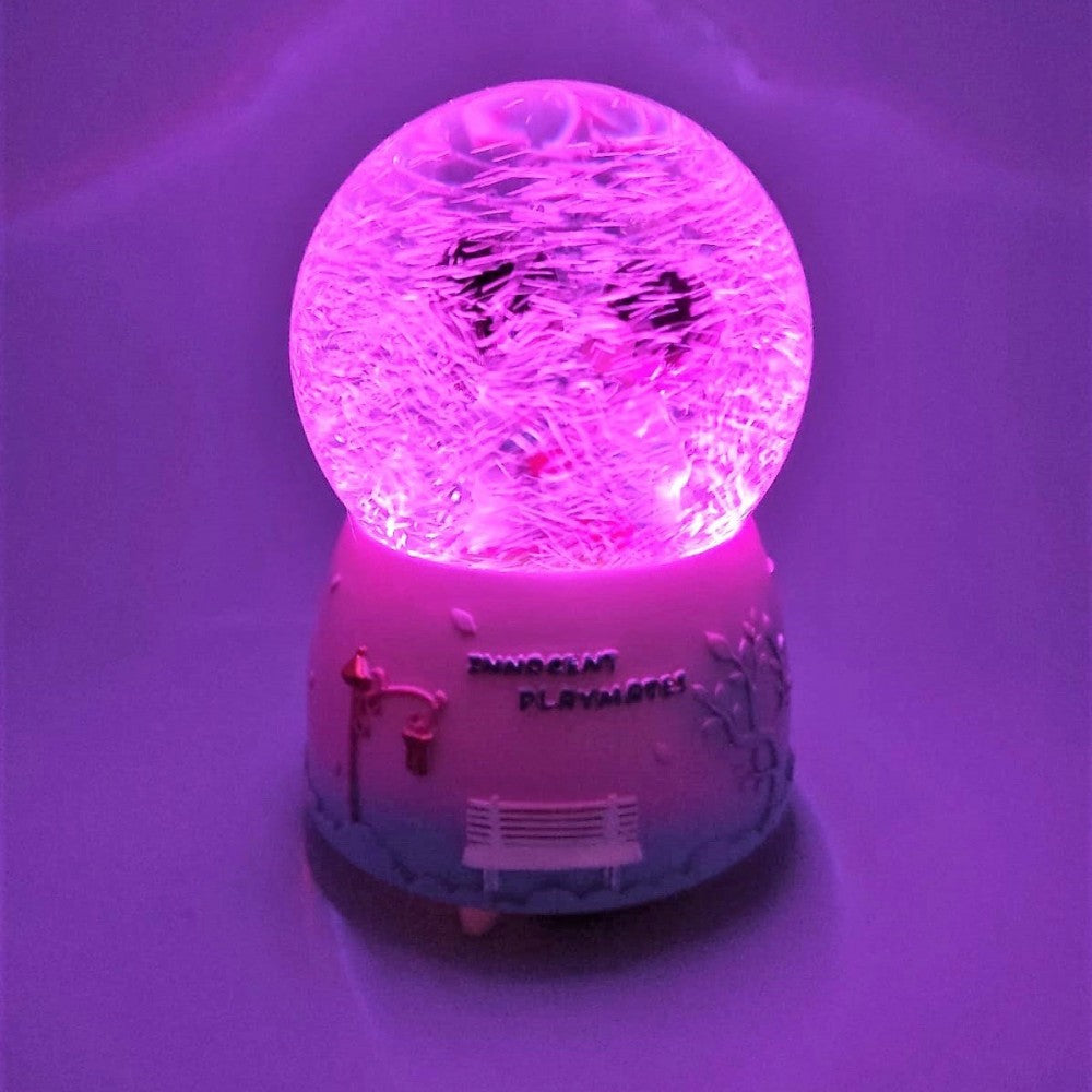 Innocent Kiss Lighting Musical Spray Oversized Snow Globe
