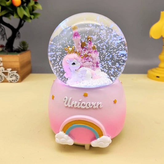 Large Sized Snow Globe with Piano Light and Musical Spray