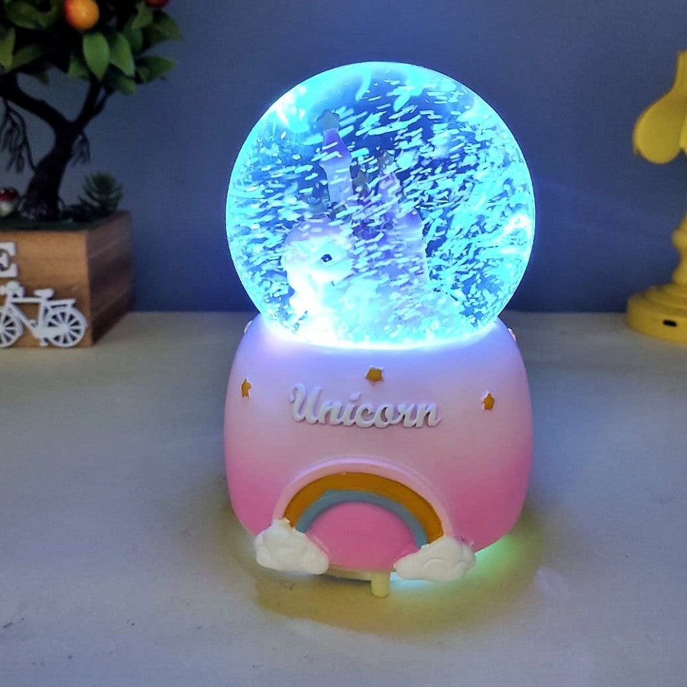 Large Sized Snow Globe with Piano Light and Musical Spray