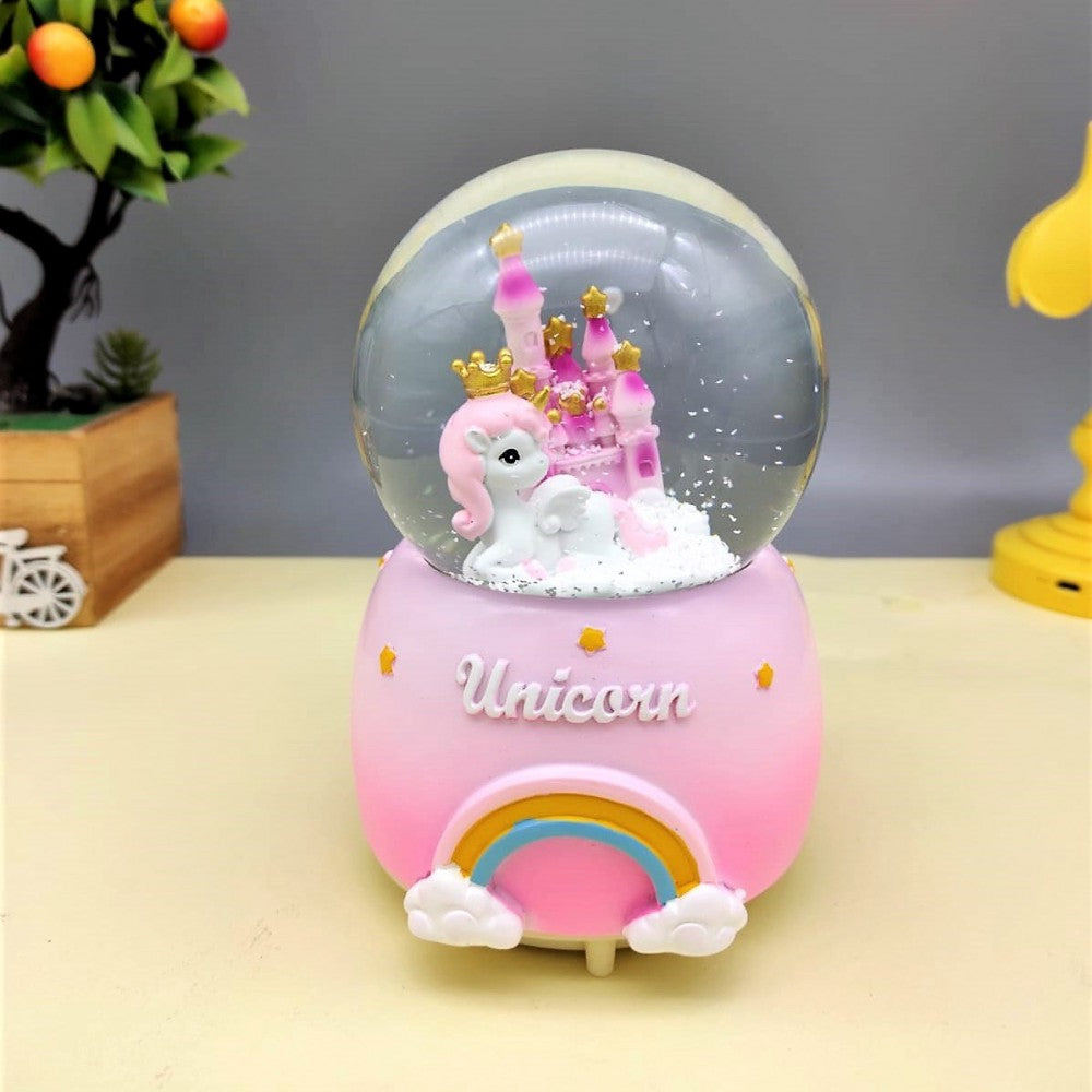Large Sized Snow Globe with Piano Light and Musical Spray