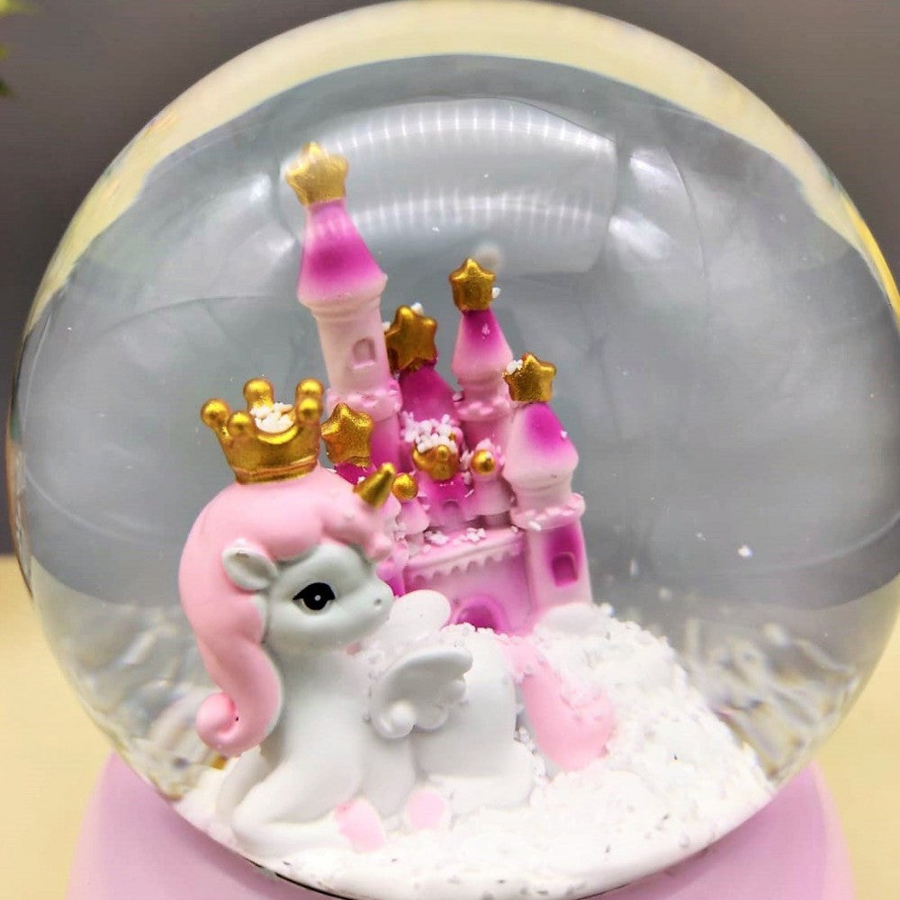 Large Sized Snow Globe with Piano Light and Musical Spray