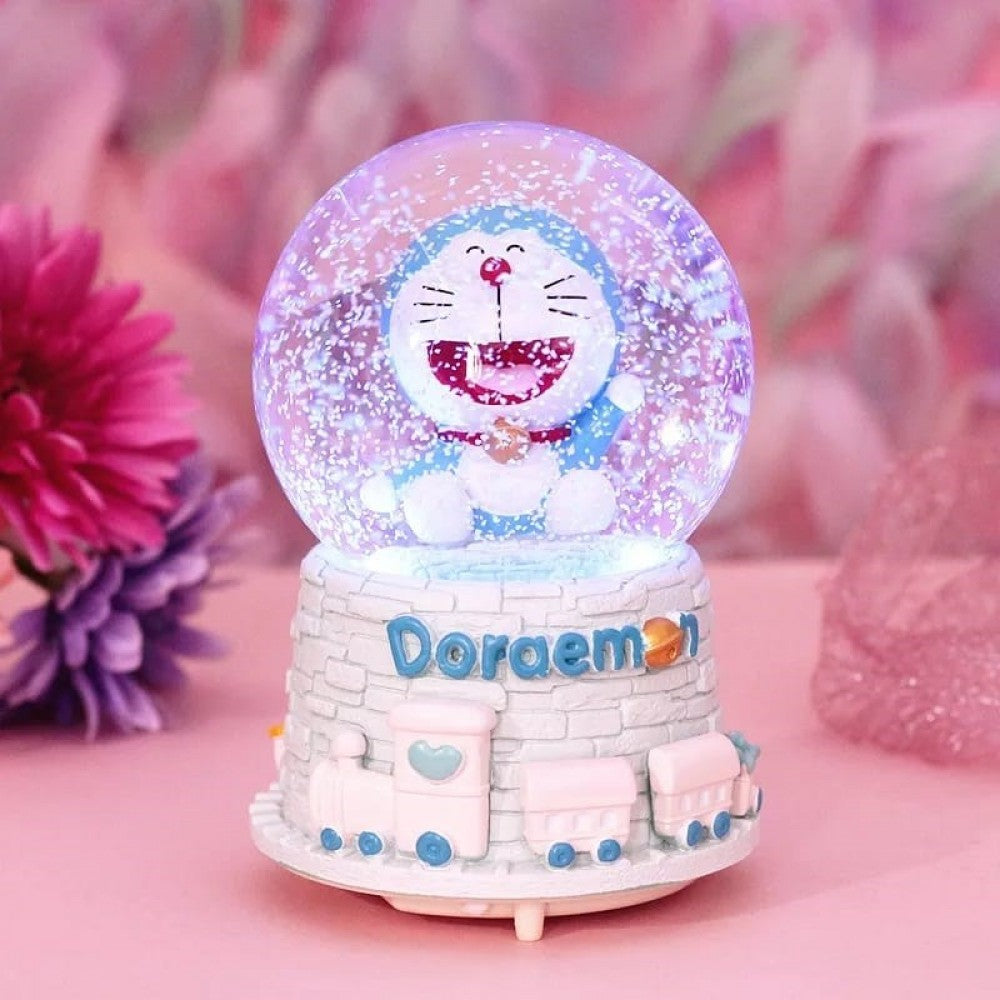 Doraemon Lighted Musical Spray Big Size Snow Globe