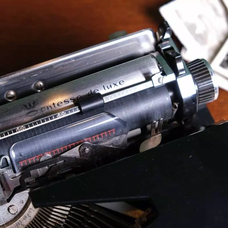 Contessa vintage black typewriter.
