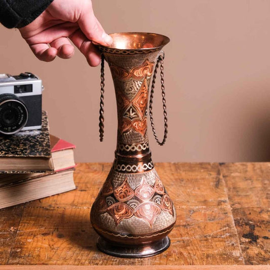 Copper Vase,Ornamental Copper Vase, Original Antique Copper Vase
