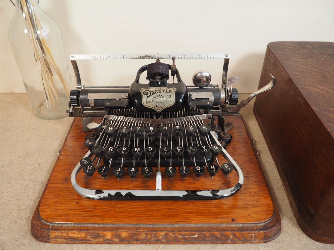 Typewriter DACTYLE Blickensderfer (1905) antique typewriter rare portable vintage schreibmaschine machine case collectible vintage