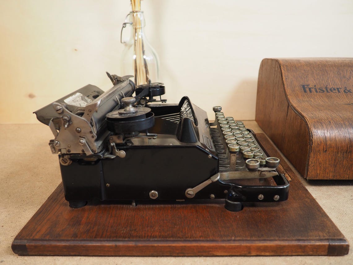 Senta Typewriter (1920) rare German portable typewriter antique original writing machine vintage machine