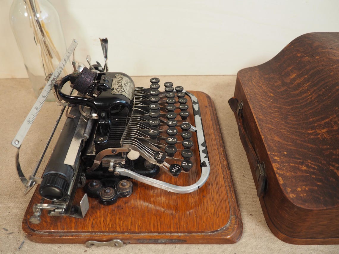 Typewriter DACTYLE Blickensderfer (1905) antique typewriter rare portable vintage schreibmaschine machine case collectible vintage