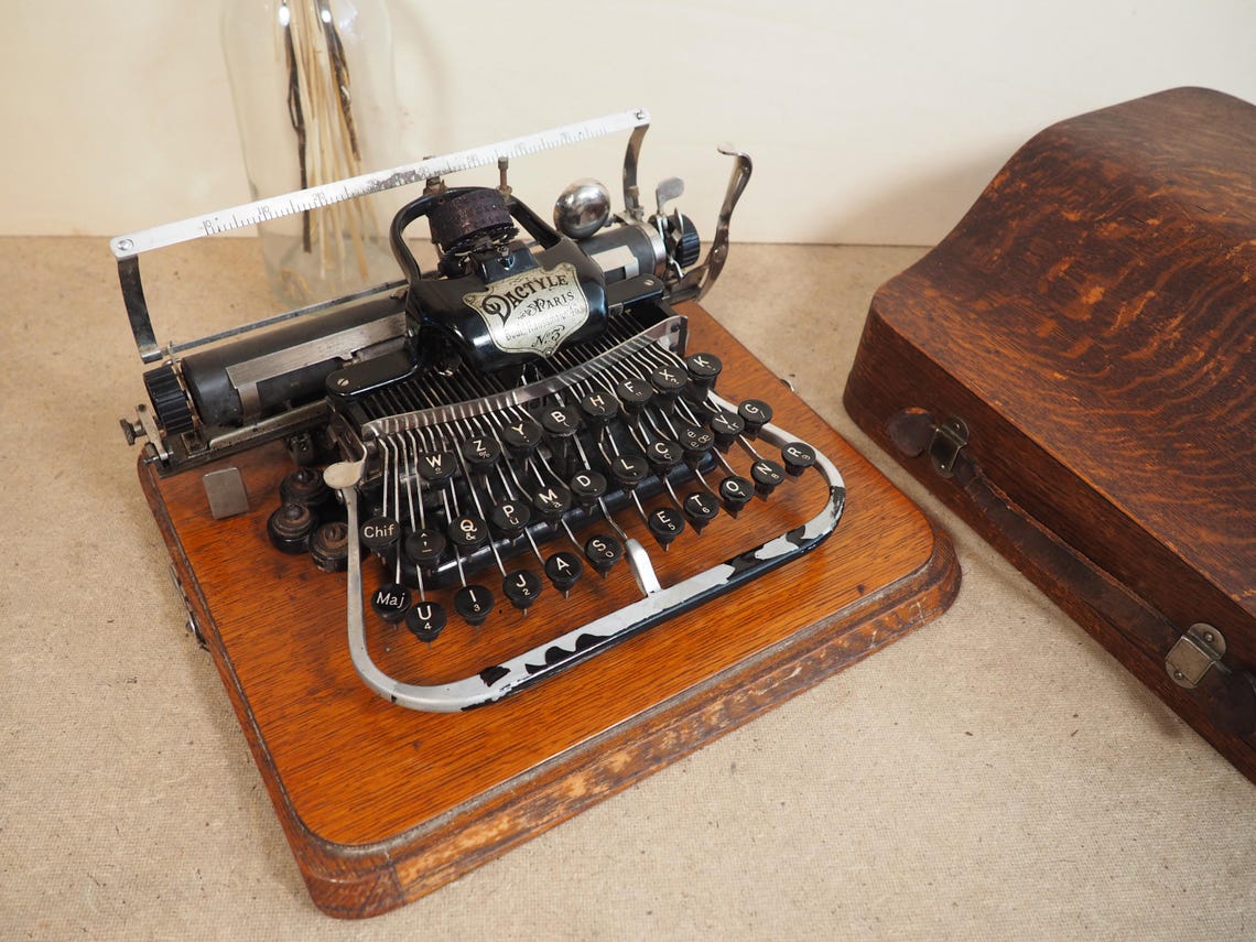 Typewriter DACTYLE Blickensderfer (1905) antique typewriter rare portable vintage schreibmaschine machine case collectible vintage