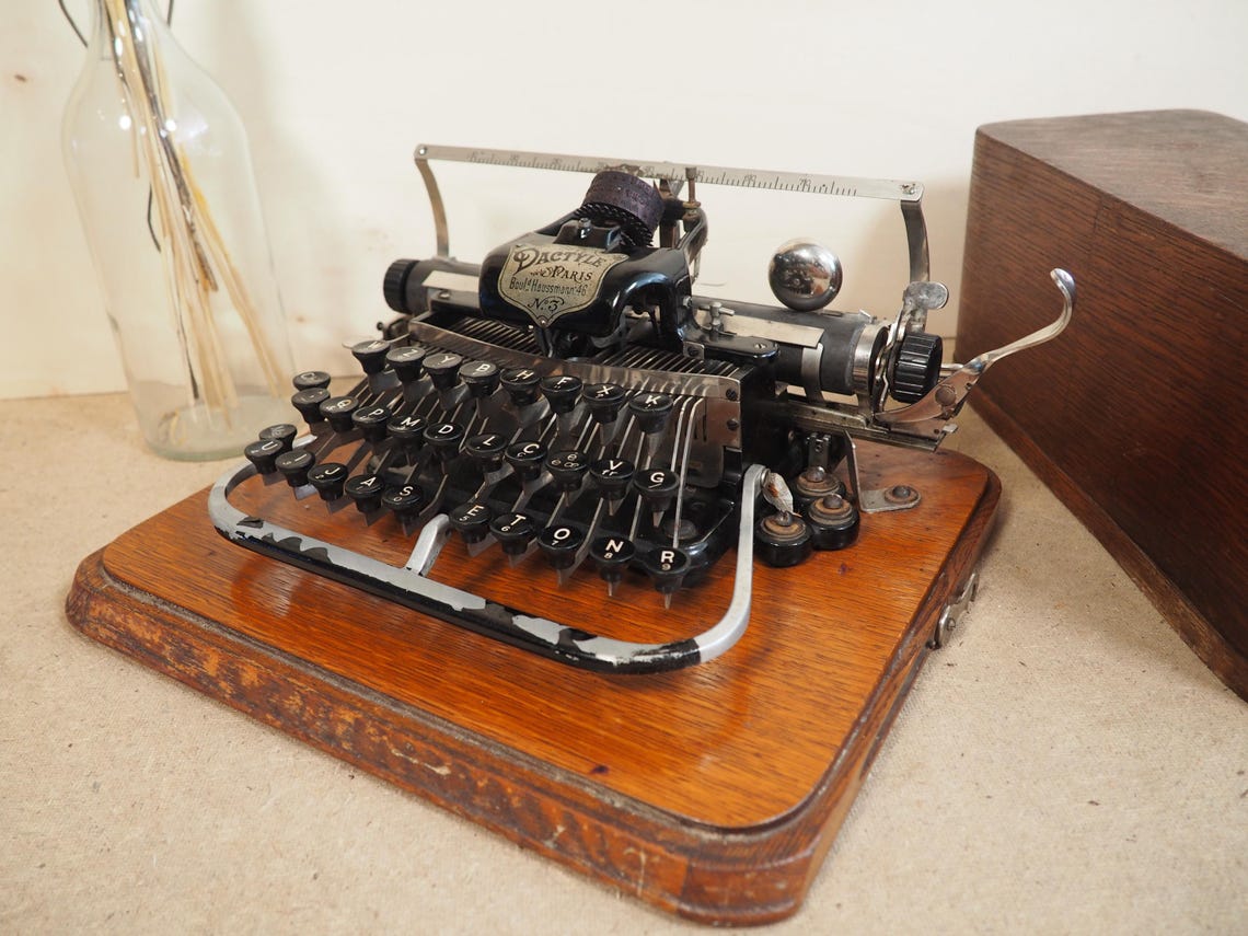 Typewriter DACTYLE Blickensderfer (1905) antique typewriter rare portable vintage schreibmaschine machine case collectible vintage