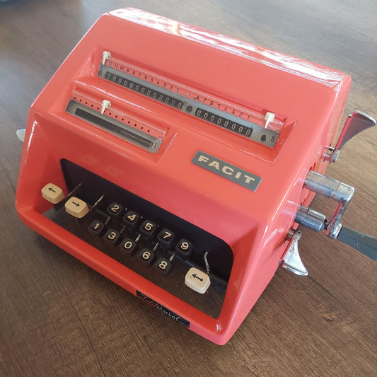Facit Legend Calculator 1965 model. Working in Pink Color
