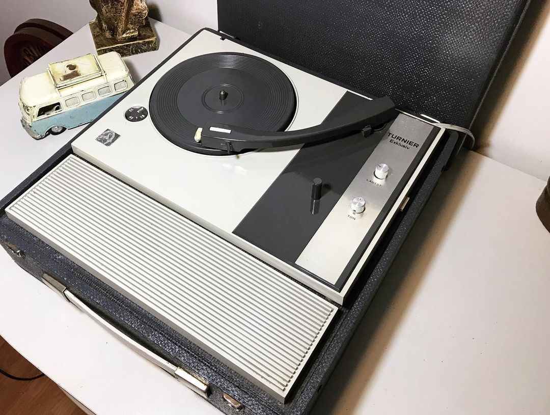 1970's West Germany Turnier Exclusiv Antique Bag Record Player