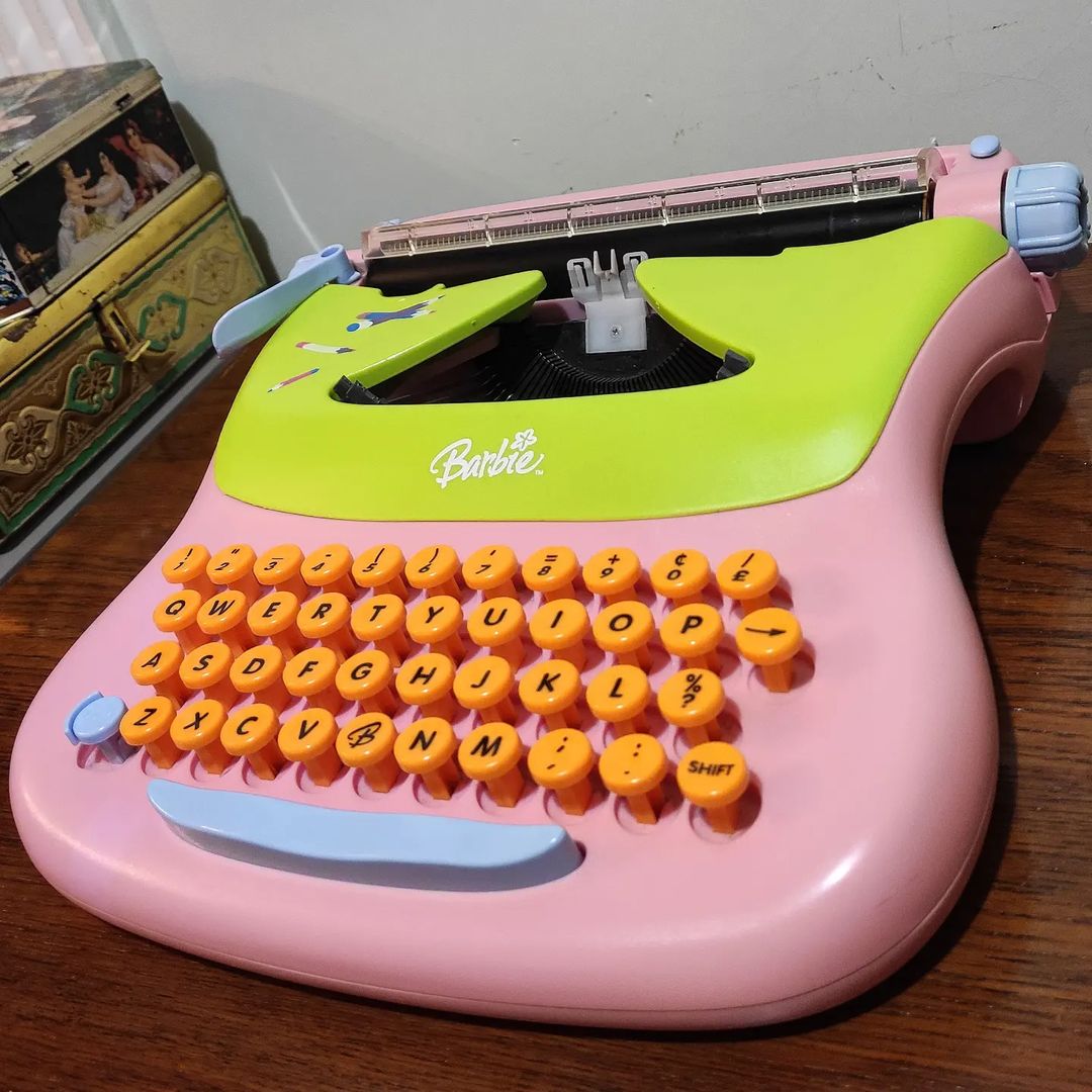 1990's Slovenia Barbie licensed Mehano brand typewriter