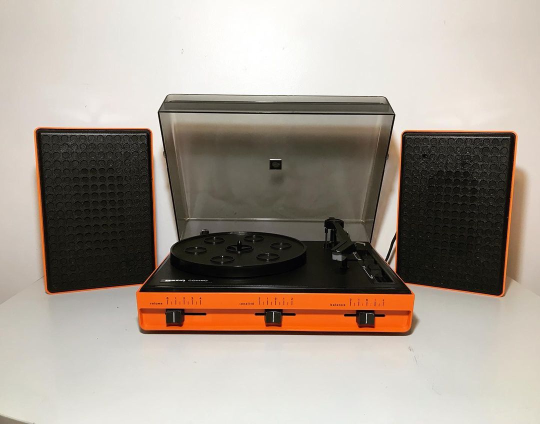 1970's Antique Collectible RFT (East German) PopArt Living Room Record Player