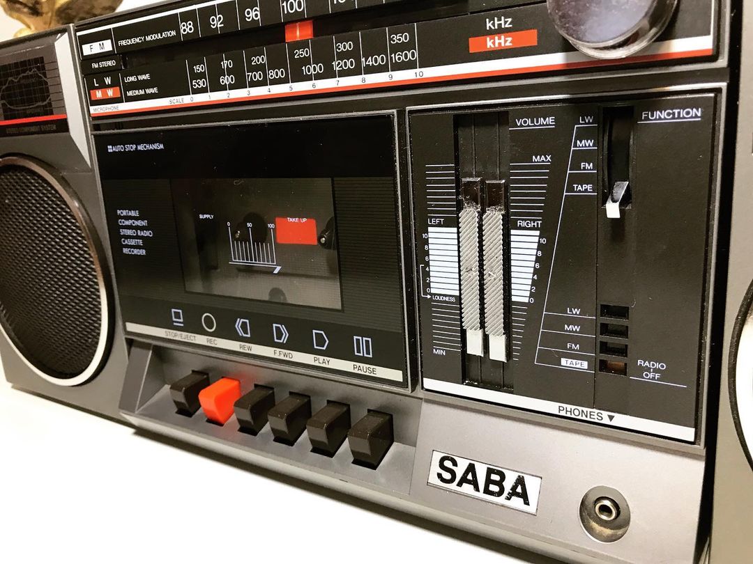 1980's Antique collectible SABA Radio Cassette Player Radio