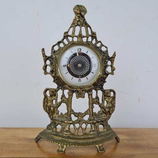 Vintage Desk Clock, Elegant and Stylish Antique Desk Clock,Brass clock.