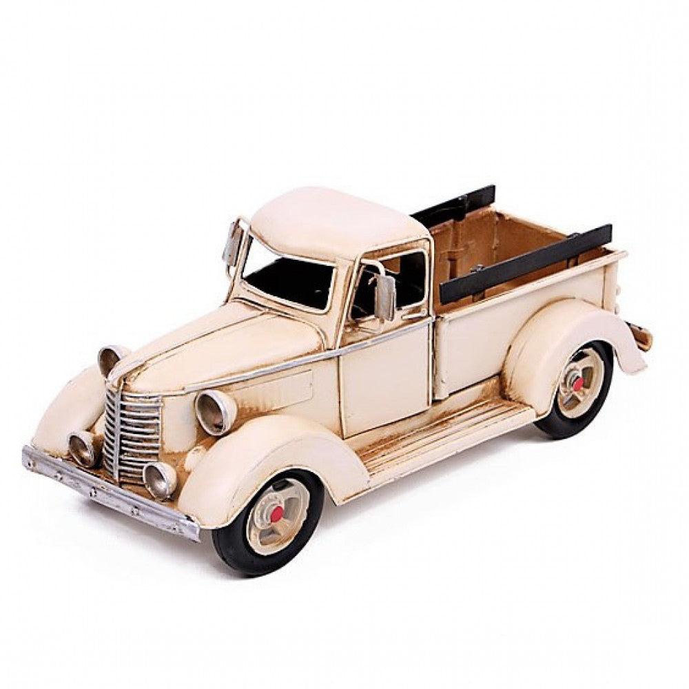 Decorative Ford Pickup Truck Metal Car (White)