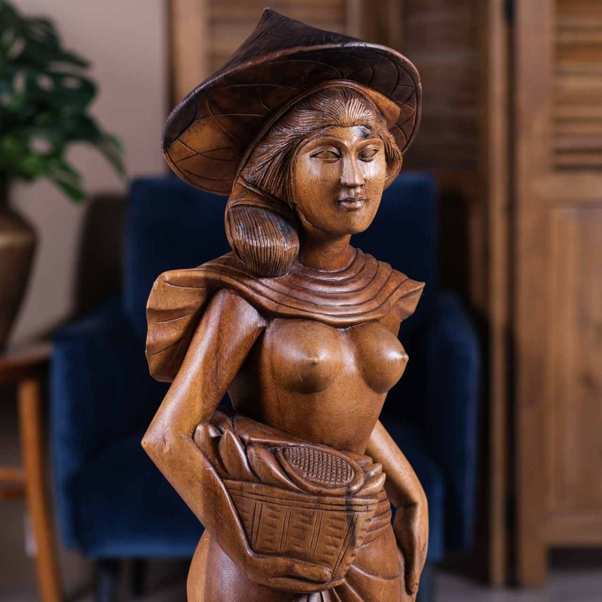 Wooden Sculpture Woman Nude  (Big Size)