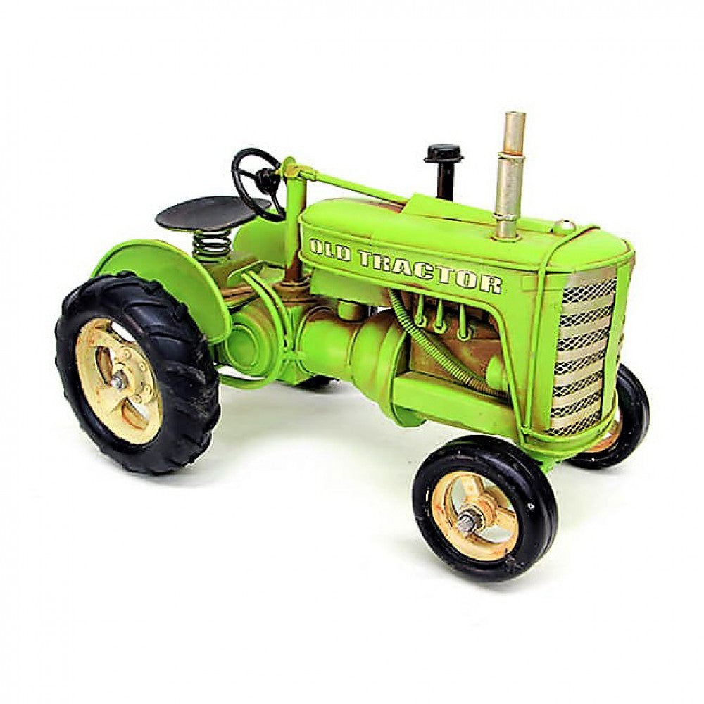 Decorative Nostalgic Metal Garden Tractor Large Size Green