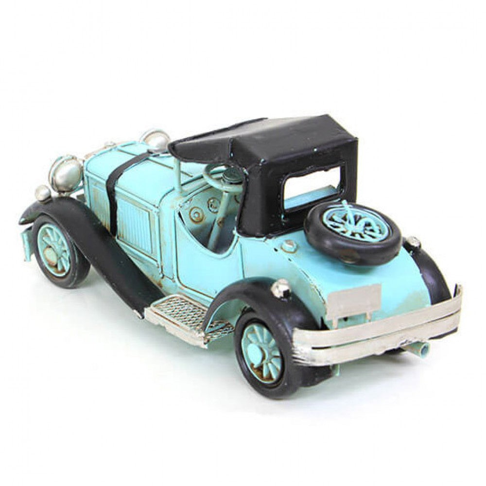 Decorative Nostalgic Metal Classic Car Blue