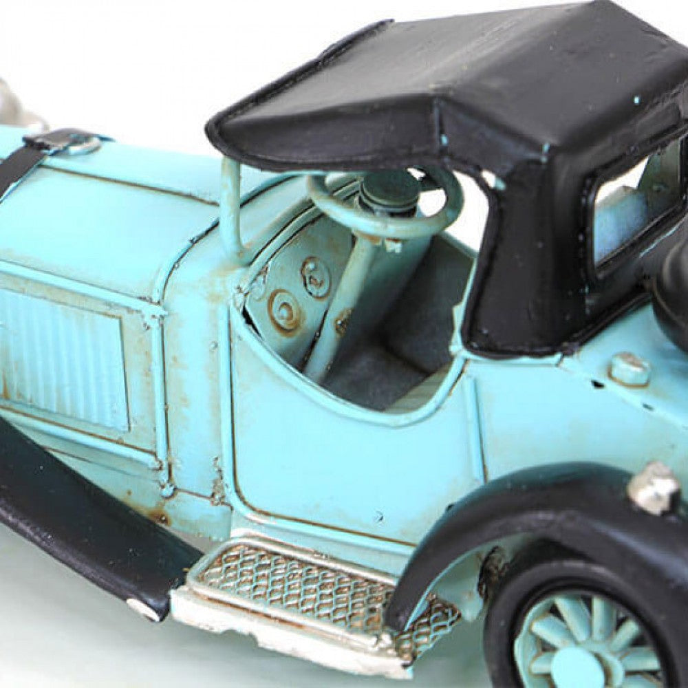 Decorative Nostalgic Metal Classic Car Blue