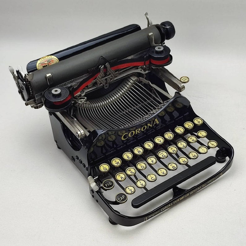 1917s Corona 3 Working Typewriter, Made in Usa, Vintage Typewriter Working, Folding Typewriter