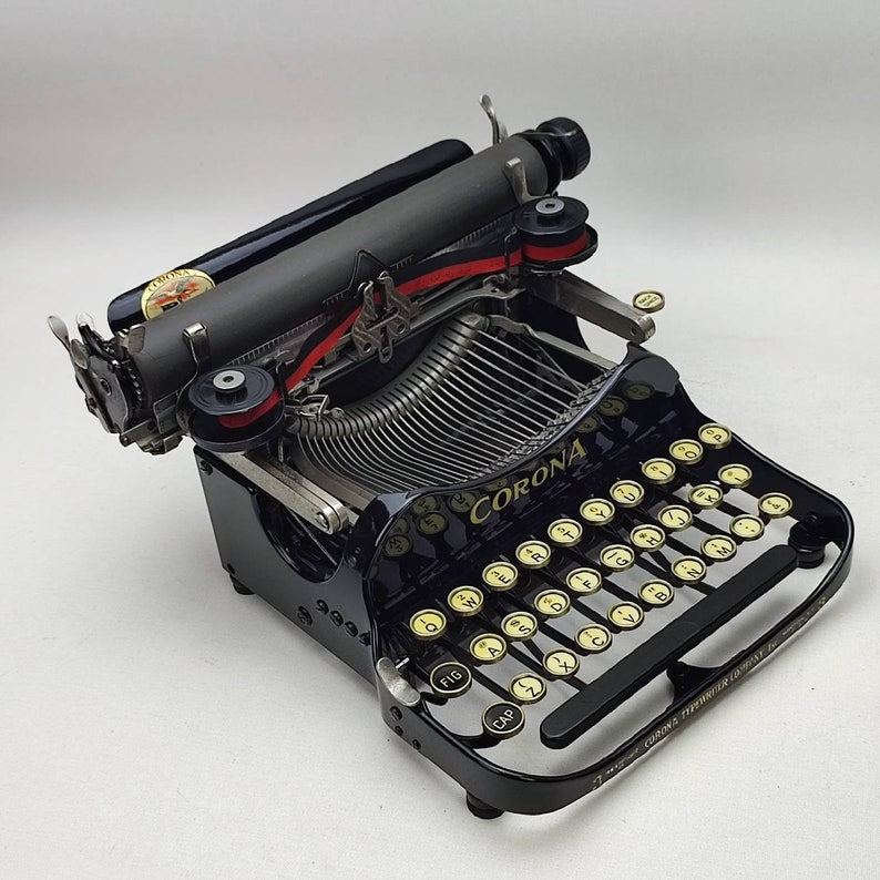 1917s Corona 3 Working Typewriter, Made in Usa, Vintage Typewriter Working, Folding Typewriter