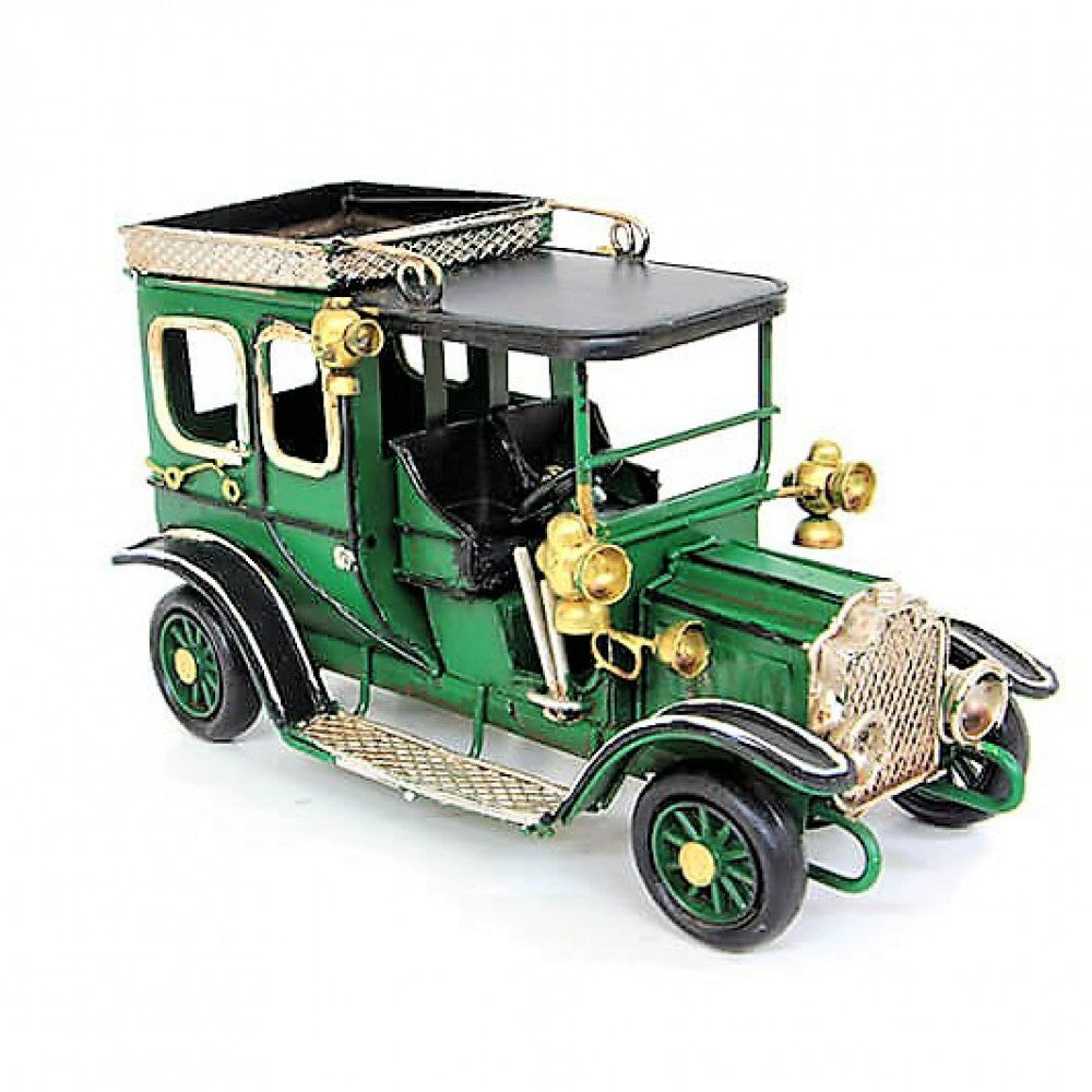 Nostalgic Jeep Decorative Metal Car Green