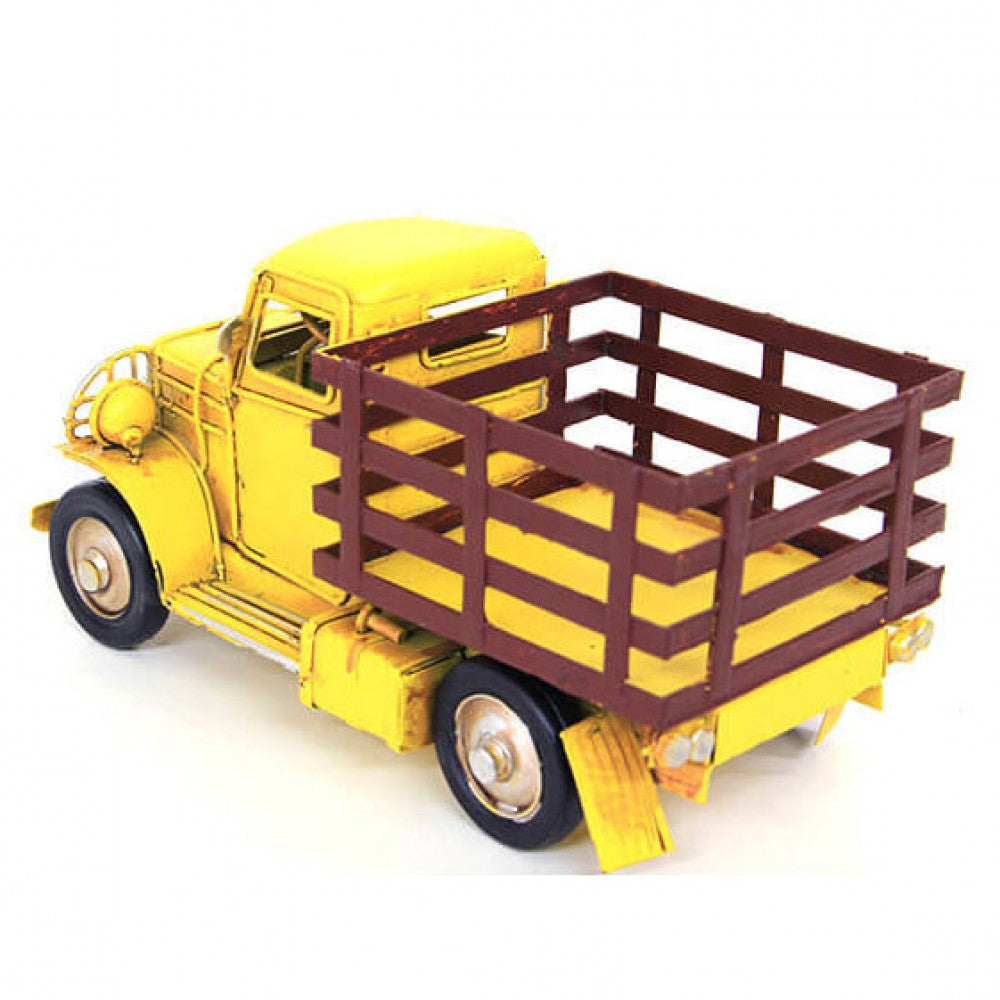 Decorative Nostalgic Metal Pickup Truck Yellow