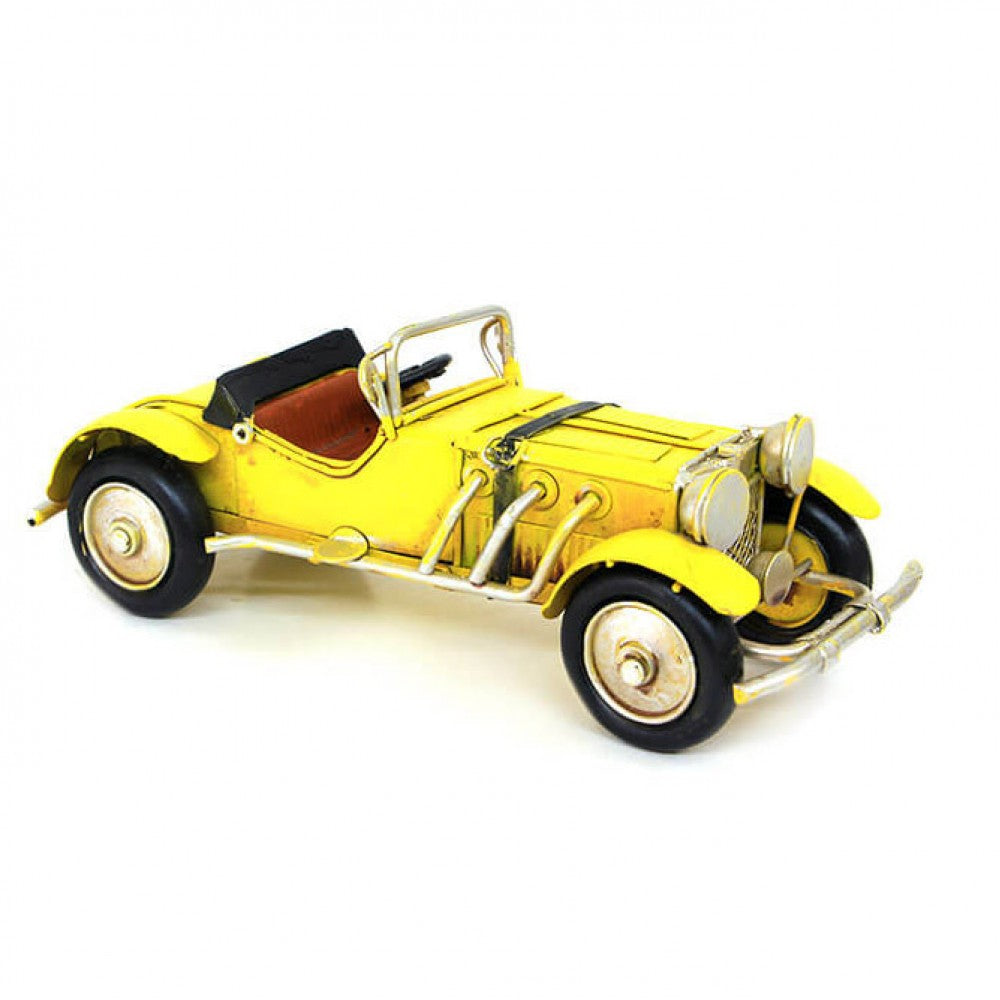 Decorative Nostalgic Metal Classic Car Yellow