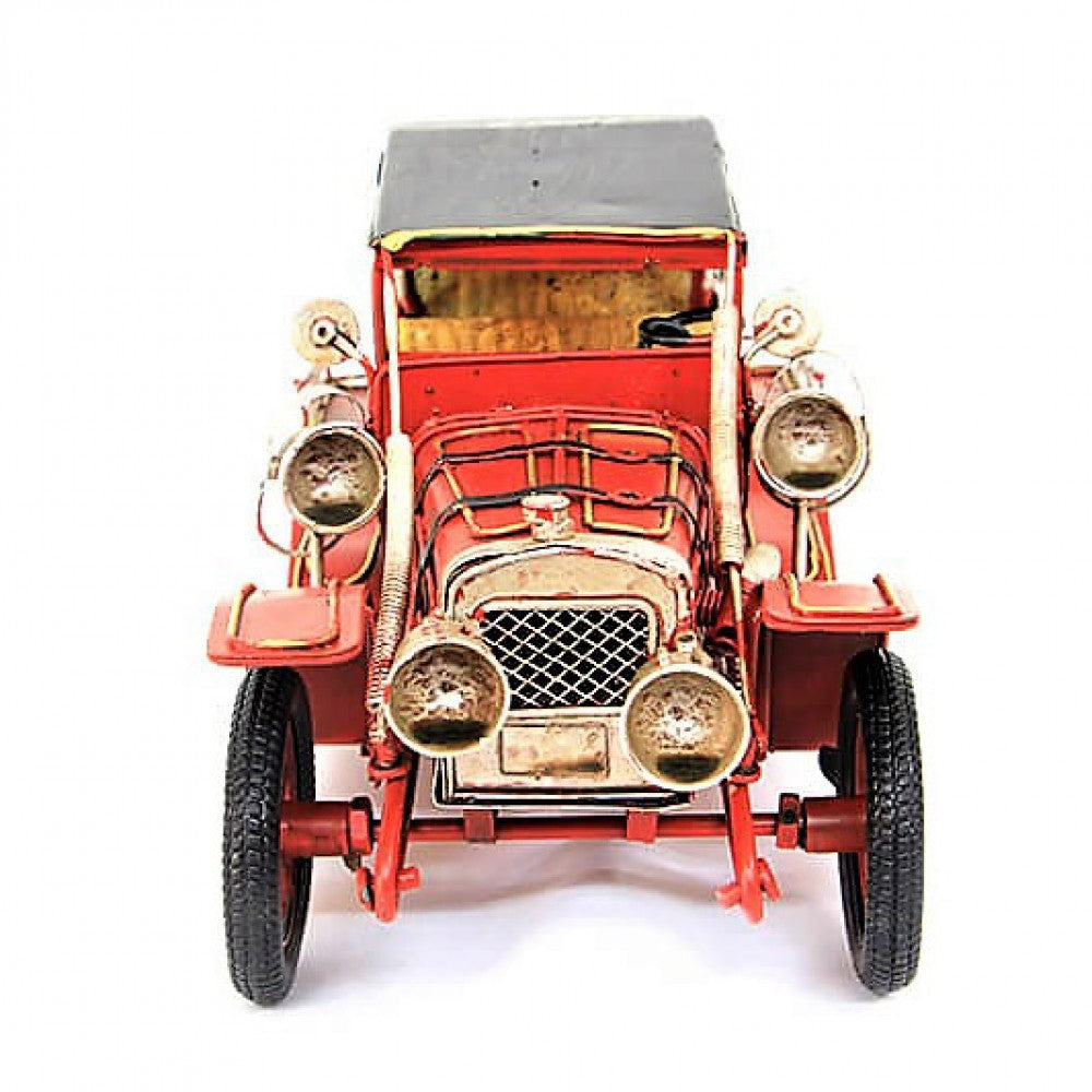 Handmade Nostalgic Ford Jeep Metal Car Red