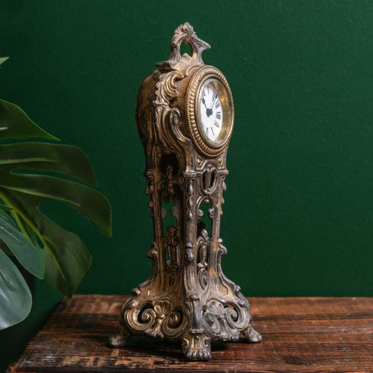 Vintage brass clock, Antique Brass Clock