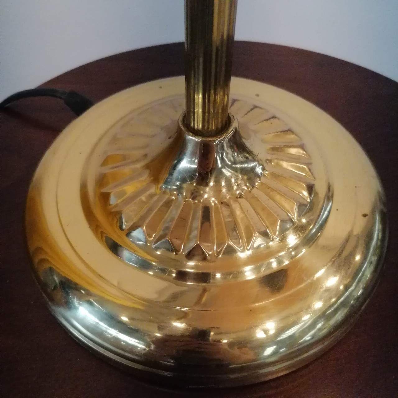 Vintage Banker Lamp (Orange Color)