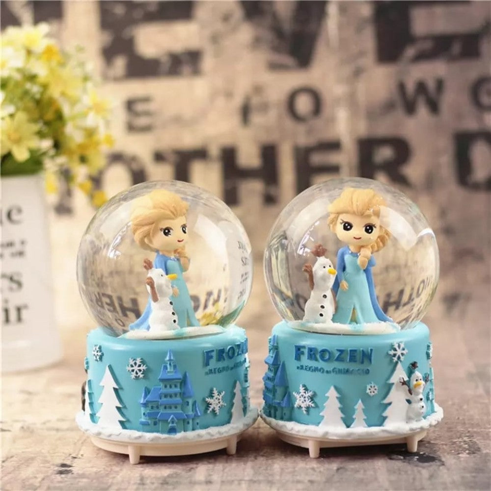 Elsa Themed Lighted Musical Large Snow Globe