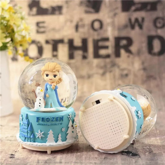 Elsa Themed Lighted Musical Large Snow Globe