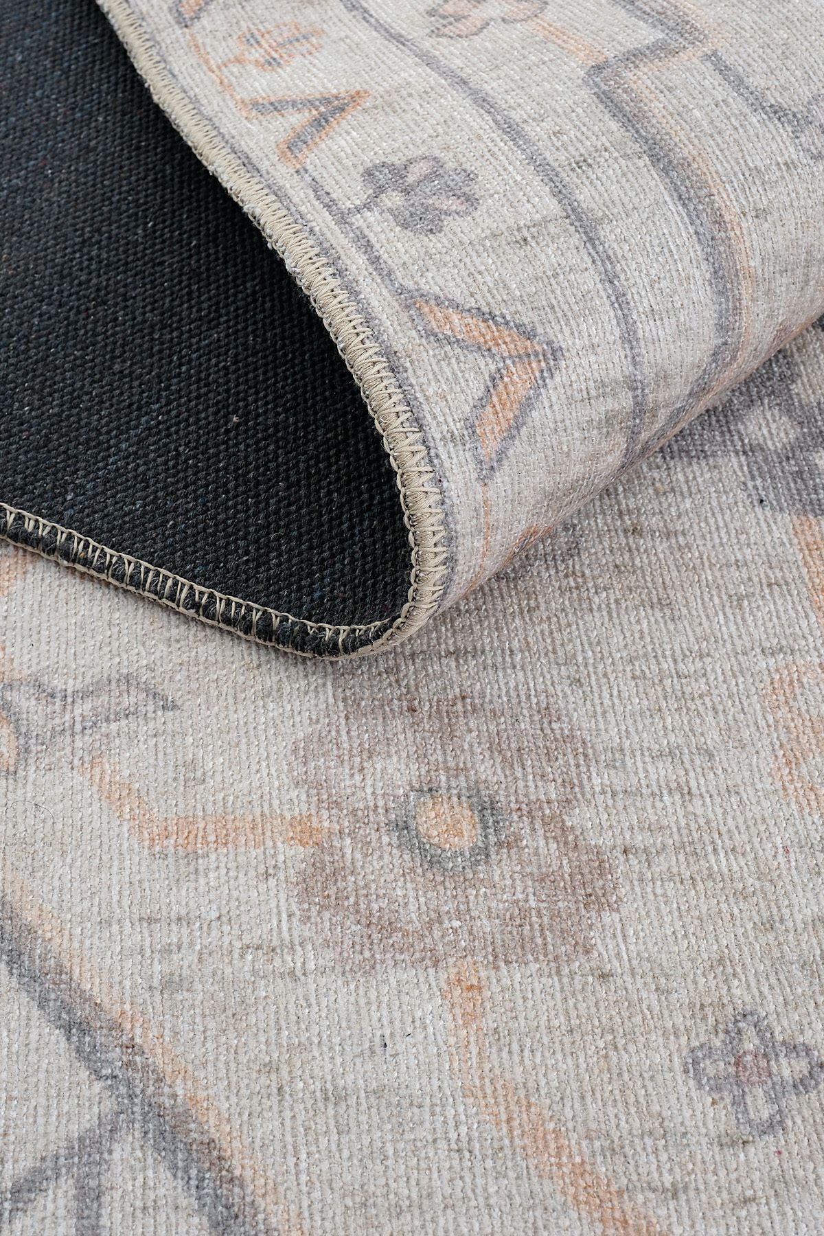 Cream Antique Carpet Vintage Carpet Runner Digital Printing Carpet Machine Washable Living Room Carpet